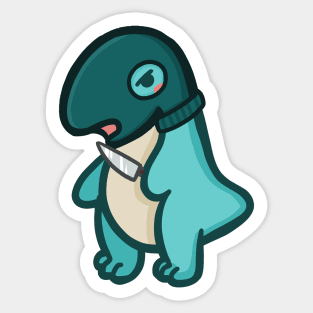 Robbery, T-Rex, mean Dino, Dinosaur Sticker